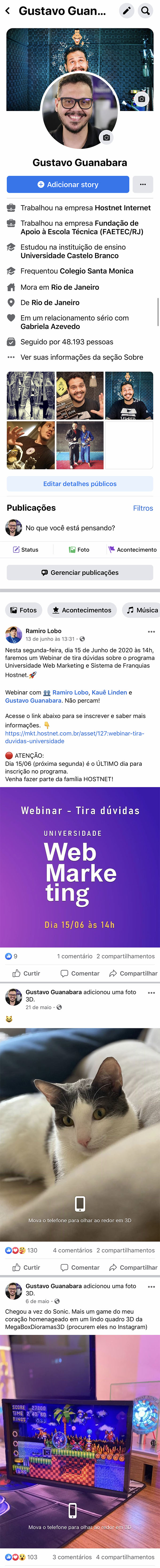Págida do facebook