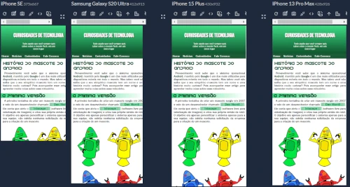 Print do Site AndroidHistory v1.0 no Celular